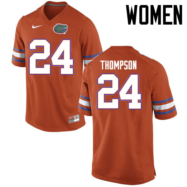 Women Florida Gators #24 Mark Thompson College Football Jerseys Sale-Orange - Click Image to Close
